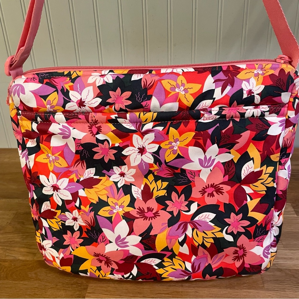 Vera Bradley Utility Crossbody Bag “Rosa Floral” - Picture 3 of 11